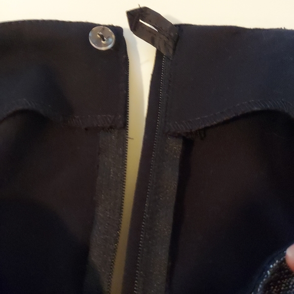 H & M Color Block Mini Pencil Skirt with Faux Leather Trim, Size 4 - Picture 7 of 7